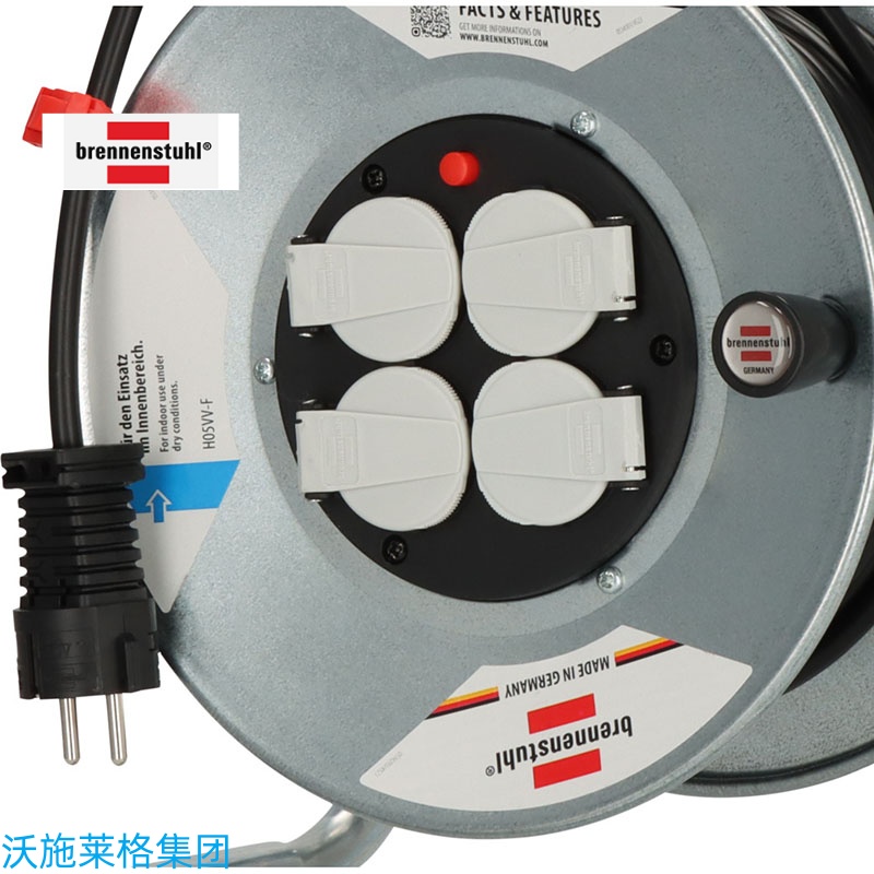 德国BRENNENSTUHL Garant S 4 E 电缆卷轴 25米 绕线器